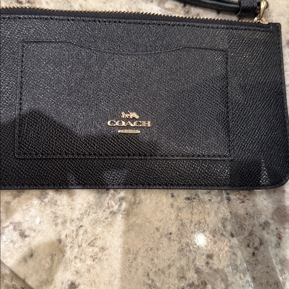 Coach Sleek Black Leather Wristlet - Picture 5 of 5